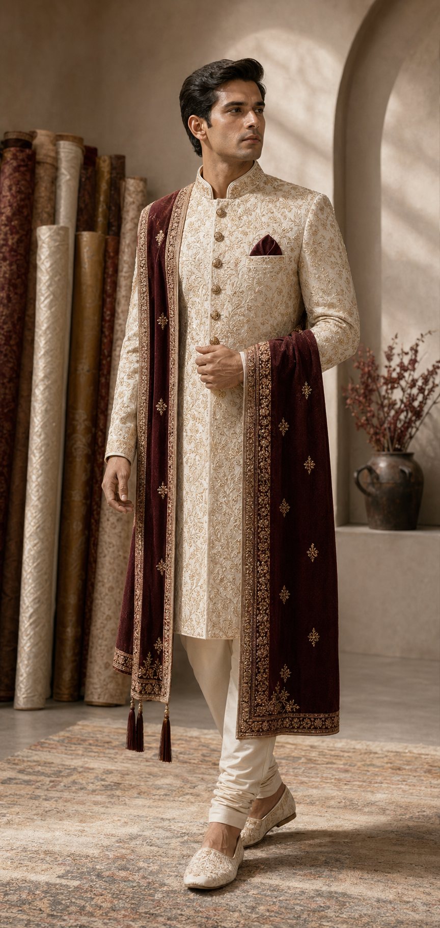 Ivory sherwani
